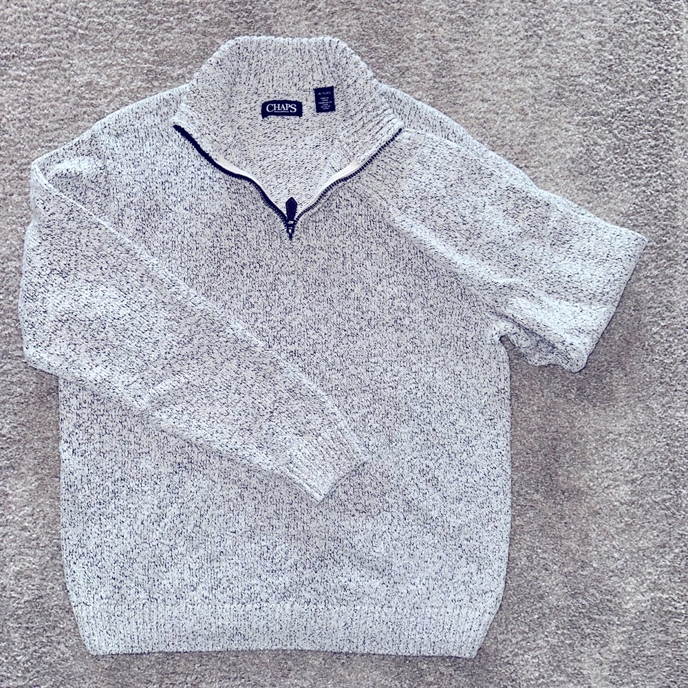 Men’s XL Chaps heather grey quarter zip pullover